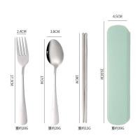 ราคา ชุดช้อนส้อมสแตนเลส ชุดช้อนส้อม ตะเกียน พกพา และ ชุดช้อนส้อมขนมหวาน พร้อมกล่อง (1914136871)