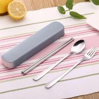 ราคา ชุดช้อนส้อมสแตนเลส ชุดช้อนส้อม ตะเกียน พกพา และ ชุดช้อนส้อมขนมหวาน พร้อมกล่อง (1914136869)