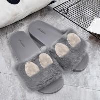 ราคา PiShops จัดส่งไวรองเท้าแตะแฟชั่นขนปุยแต่งหูกระต่าย รองเท้าแตะแบบสวมมีหูกระต่ายน่ารัก รองเท้าแตะผญพื้นหนาน้ำหนักเบาสวมใส่สบาย (17862162564)