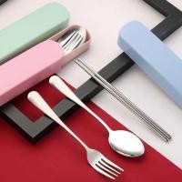 ราคา ชุดช้อนส้อมสแตนเลส ชุดช้อนส้อม ตะเกียน พกพา และ ชุดช้อนส้อมขนมหวาน พร้อมกล่อง (1914136870)