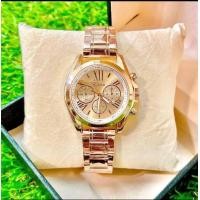 ราคา นาฬิกาแบรนด์ GENEVA งานแท้ กันน้ำ สายพิ้งโกลด์ ขอบเรียบ หน้าปัดสไตล์ MK (19692356915)
