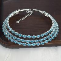 ราคา ปลอกคอ rhinestone หลายชั้นแฟชั่น 3 แถวคริสตัลสร้อยคอคอบัตรสร้อยคอลวดหลายสีแหวนคอเจ้าสาว (16537528092)