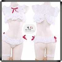 ราคา SG คอสเพลย์ชุดนอนไม่ได้นอนเมด ชุดแม่บ้านเซ็กซี่ เสื้อ กางเกงใน ข้อมือและข้อขา H1287 (20088463051)
