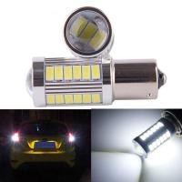 ราคา ไฟเลี้ยวกระพริบเร็ว ใส่คู่เดียวกระพริบเร็วรอบคัน แบบขั้วเขี้ยว 1156 Led 33 SMD 2หลอด แสงสีขาว (2180564976)