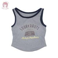 ราคา เสื้อสายเดี่ยวขายดี พิมพ์ลายเท่ห์ๆ ผ้าร่องฟองน้ำในตัว ราคาถูก A129 (19213047835)