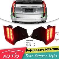 ราคา LEDสะท้อนหลังกันชนไฟท้ายสำหรับMitsubishi Pajero Sport 2015 2016ขับรถหยุดเบรกสีแดงเลนส์ (6166942483)