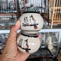 ราคา แก้วเซรามิกลายนกกรงหัวจุกขนาดใหญ่สีดำ สวย น่าใช้งาน ไว้สำหรับใส่น้ำ ใส่อาหารนกค่ะ (20064096567)