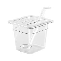 ราคา GN 1 6 ถาดใส่ท๊อปปิ้ง ถาดพลาสติก ถาดใส่ไข่มุก ถาดใสใส่ขนม Garnish Station FOODGRADE (19667333395)