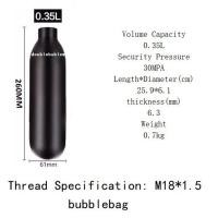 ราคา ขวดถัง M18 1 5 PCP ขวดอลูมิเนียมก้นกลม4500 PSI เพนท์บอล PCP ชุดกระบอกสูบดำน้ำ (19855764492)