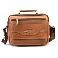 ราคา Chinatown Leather กระเป๋าสะพายผู้ชายหนังวัวแท้ หูจับ กระเป๋าแนวนอน สีน้ำตาล สีแทน (16231221196)