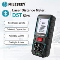 ราคา Mileseey เครื่องวัดระยะเลเซอร์พร้อมบลูทูธ D5T 50m เครื่องมือวัดด้วยเลเซอร์ที่มีฟองอากาศ 2 ระดับ ความแม่นยำ 2 มม M in Ft การสลับหน่วย LCD แบบเรืองแสง และโหมดพีทาโกรัส วัดระยะทาง พื้นที่ และปริมาตร (185
