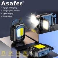 ราคา Asafee J031PLUS COB LED XPE LED mini Ultra bright key light portable work light 4 Gear Press switch Built in battery Type C USB charging IPX4 Waterproof (19989256986)