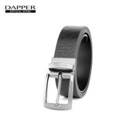 ราคา DAPPER เข็มขัดผู้ชาย หนังแท้ DP Monogram แบบใส่ได้ 2 ด้าน สีดำ (19964461243)