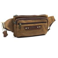 ราคา Chinatown Leather กระเป๋า ผู้ชาย หนังวัวแท้ คาดเอว สะพายหน้าอก ST ฝาหน้า สีน้ำตาลแทน (13347987251)