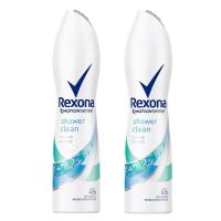 ราคา REXONA Dry Shower Clean Spray 150ml 2ขวด เรโซนา ดราย ซาวเวอร์ คลีน สเปรย์ ระงับกลิ่นกาย (15396548373)