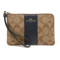 ราคา กระเป๋าคล้องมือ COACH แท้ Coated Canvas ลาย Signature และ หนังแท้ Coach มีสายคล้องมือ รุ่นใหม่ ทรงสวยมาก ขนาดเล็ก COACH 58035 Small Signature Coated Canvas Wristlet (14523416550)