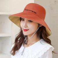 ราคา หมวกกันแดด หมวกใส่ไปเที่ยว หมวกแฟชั่น หมวกเที่ยวทะเล หมวกสวยๆ ใส่ได้ 2 ด้าน มีเชือกรัดคาง มี 7 สี (16453590095)