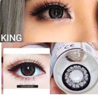 ราคา คอนแทคเลนส์ รุ่น King ยี่ห้อ Pitchylens Pretty doll ตาโต สีเทา มีค่าสายตา (17435869599)