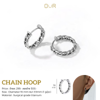 ราคา Our Chain Hoop ต่างหูเจาะ วัสดุไทเทเนียมเกรดเครื่องมือแพทย์ (17412982491)