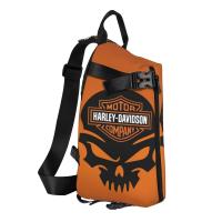 ราคา Harley Davidsons กระเป๋าเป้สะพายหลังสะพายผู้ชายกระเป๋าสลิงพาดตัวลำลองกระเป๋าเป้สะพายหลังมีสายคาดอก (16998060921)