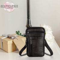 ราคา หนังแท้ผู้ชายกระเป๋าสะพายธุรกิจ Messenger ได้สบายๆซิปโทรศัพท์กระเป๋า (19619732372)