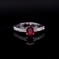 ราคา แหวนพลอยทับทิม Natural Ruby สีชมพูแดงสวยมาก ประดับข้างด้วยเพชรCZ ตัวเรือนเงินแท้ 92 5 ไซส์นิ้ว 60หรือเบอร์ 9 US สินค้ามีใบรับประกันจากทางร้าน (20147155797)