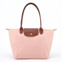 ราคา ของแท้100 Longchamp กระเป๋าสตรี Classic Le Pliage กระเป๋าขนาดใหญ่1899089A26 Longhandle ไนลอนกระเป๋าสะพายไหล่พับกระเป๋าช้อปปิ้ง Pink Made In France (18098204989)