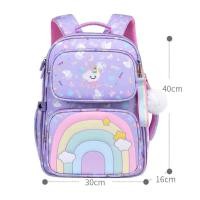 ราคา กระเป๋าเป้น่ารักพิมพ์ลายยูนิคอร์นสีรุ้งสำหรับนักเรียนชั้นประถมศึกษา กันน้ำ จุของได้เยอะ น้ำหนักเบา (18908265787)