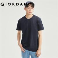 ราคา GIORDANO ผู้ชาย เสื้อยืดคอกลมแขนสั้นผ้าฝ้ายถักสีทึบ Free Shipping 01023419 (17914373852)