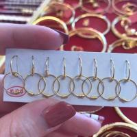 ราคา ตุ้มหูทองแท้ ทอง90 แบบห่วง (804348740)