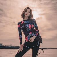 ราคา C MALL ชุดว่ายน้ำ เซ็ต 3 ชิ้น เสื้อแขนยาว กางเกงขาสั้น กางเกงขายาว ลายดอก รุ่น 0301 (15667501643)