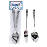 ราคา ช้อนส้อม ลายโดเรม่อน ปั๊มนูน สแตนเลส (17345500157)