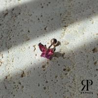 ราคา URPALS ต่างหูจิวผีเสื้อ ชุบทองแท้ 18K เพชร CZ AAA เล่นแสงสวยมาก ราคาต่อ 1 ชิ้น (17969559045)