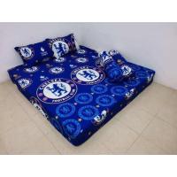 ราคา ชุดผ้าปูที่นอน5และ6ฟุต ครบชุด5ชิ้น ลายเชลซี (11634713488)