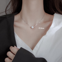 ราคา สร้อยคอมุก S925ลมหนาวสร้อยคอแบบโชคเกอร์เครื่องเพชร MODE Korea เรียบง่ายสำหรับผู้หญิง (19348332029)