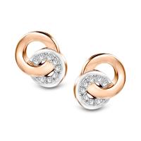 ราคา PRIMA ต่างหูเพชรรูปวงกลม กลมเกลียว ตัวเรือน 9K สี Rose Gold รหัสสินค้า 991E1398 01 จำหน่ายเป็นคู่ 2ชิ้น (10255477731)