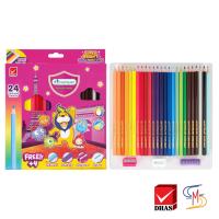 ราคา Master Art มาสเตอร์อาร์ต สีไม้ ดินสอสีไม้ แท่งยาว 12 สี 24 สี ซุปเปอร์ไบร์ท จำนวน 1 กล่อง (896922037)