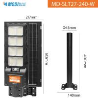 ราคา MODI โคมไฟถนนโซล่าเซลล์ 120W 240W แสง ขาว daylight ระบบสว่างค้าง รีโมทคอนโทรล แผงMono ติดผนัง ยึดเสา Solar street light กันน้ำ IP65 สว่างถึงเช้า (19726772221)