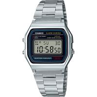ราคา Casio Digital นาฬิกาข้อมือผู้ชาย ผู้หญิง สายสแตนเลส รุ่น A158WA 1 ของแท้ ประกัน CMG (330874326)