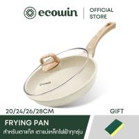 ราคา Ecowin กระทะเคลือบเซรามิคเคลือบ Non Stick กระทะเคลือบ Non Stick สำหรับเตาตั้งพื้นทุกประเภท กระทะเคลือบ Non Stick พร้อมฝาปิด 24 26 ซม (17380285019)