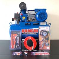 ราคา BONCHI ถังลม ปั๊มลม ปั๊มลมสายพาน ขนาด 40 ลิตร มอเตอร์ 1 แรงม้า อุปกรณ์ 6 อย่าง ปลั๊กพ่วง 10 เมตร รับประกัน 1 ปีเต็ม (20217969097)