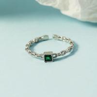 ราคา GLAMOR แหวนเงินแท้ VINTAGE CHAIN แหวนเพชรสีเขียวนำโชค แหวนมงคล แหวนผู้หญิง แหวนพลอย แหวนเพรช แหวนปรับขนาดได้ แหวนเงินแท้ (18492161693)