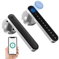 ราคา ล็อคลายนิ้วมือ Digital Door lock กลอนประตูดิจิตอล ลายนิ้วมือ รหัสผ่าน กุญแจ TUYA ล็อคประตูด้วยลายนิ้วมือ (20346171802)