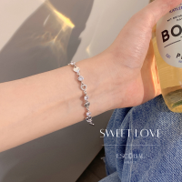 ราคา ESCOBAL พร้อมส่ง สร้อยข้อมือเงินแท้ Sweet Love กำไลเพชร Moissanite กําไลข้อมือผู้หญิง กำไลข้อมือเงินแท้ สร้อยข้อมือเพชร (17051579698)