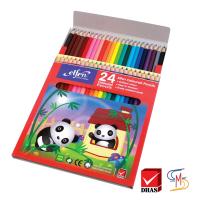 ราคา Elfen ดินสอสี สีไม้ แท่งยาว 12 สี 24 สี จำนวน 1 กล่อง (873304522)