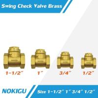ราคา NOKIGU Swing Check Valve สวิงเช็ควาล์ว วาล์วกันย้อน ทองเหลือง ขนาด 1 1 2 1 3 4 1 2 (7531596458)