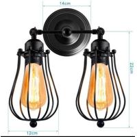 ราคา Modern Retro Loft Iron Industrial Rustic Sconce โคมไฟติดผนัง Loft Study Foyer ห้องรับประทานอาหาร Retro Wall Lights (12112833070)
