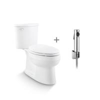 ราคา KOHLER Bundle set Adair Concealed 2 PC Toilet with French Curve สุขภัณฑ์ รุ่น อะแดร์ พร้อมฝารองนั่ง รุ่นเฟรนเคิร์ฟ และพร้อมสายฉีด คัฟ สีเงิน K 22248K C 0 98100X CP (19397779134)