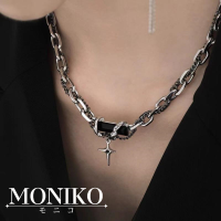 ราคา MONIKOสร้อยคอทองคำขาว Zircon Star Mans (19469589861)