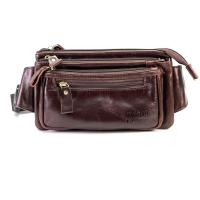 ราคา Chinatown Leather กระเป๋า ผู้ชาย หนังวัวแท้ คาดเอว สะพายหน้าอก ซิปยื่นหน้าสีน้ำตาล แทน ดำ (13537742063)